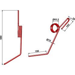 Griffe semoir Ø10mm - Lemken - 3537055