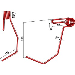 Griffe semoir Ø7mm - Lemken - 3537038