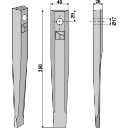 Dent pour herse vibrante - Kuhn - 528-02000
