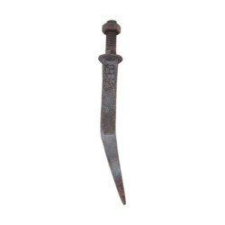 Dent de herse à semaille en acier au bore, collet ovale le long du sens de la marche