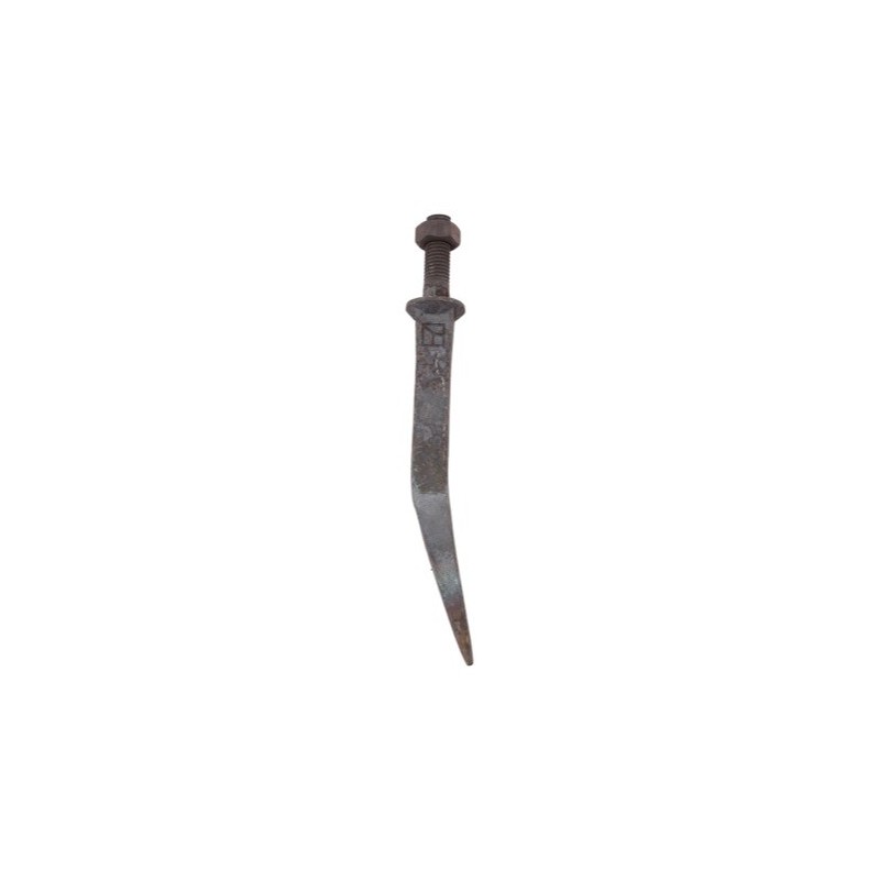 Dent de herse à semaille en acier au bore, collet ovale le long du sens de la marche