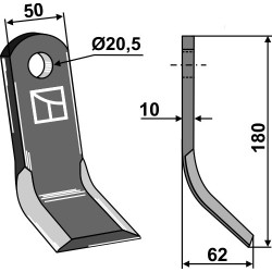 Couteau-Y 180x50mm - Maschio / Gaspardo