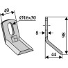 Couteau-Y 98x40mm universel - Noremat - 123692