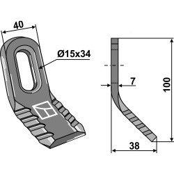 Couteau-Y 100x40mm universel - Noremat - 103058