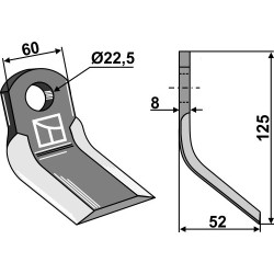 Couteau-Y 125x60mm - Tortella