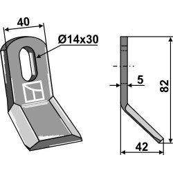 Couteau-Y 82x40mm - Maschio - T18004060