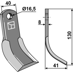 Couteau-Y 130x40mm - Nobili - J1781000 / 6060000