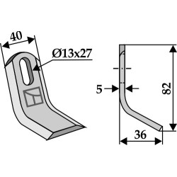 Couteau-Y 82x40mm - Mott