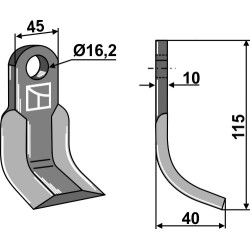 Couteau-Y 115x45mm - M.E.A.A.T. - 2832