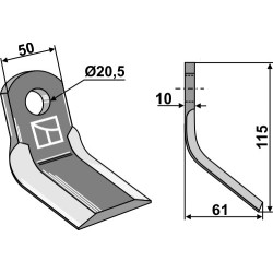 Couteau-Y 115x50mm - Maschio / Gaspardo - M03400406