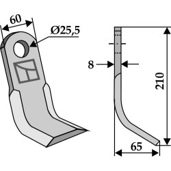 Couteau-Y 210x60mm - Maschio - T40005142
