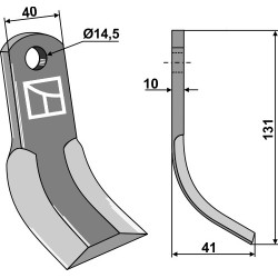Couteau-Y 135x40mm - Maletti