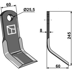 Couteau-Y 245x60mm - Lagarde - 238002