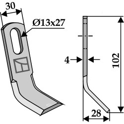 Couteau-Y 102x30mm - Peruzzo
