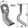 Couteau-Y 115x40mm - Claas - 695728.1