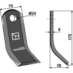 Couteau-Y 175x70mm - WIC - 58680