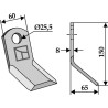 Couteau-Y 150x60mm - Leckron - 6400080