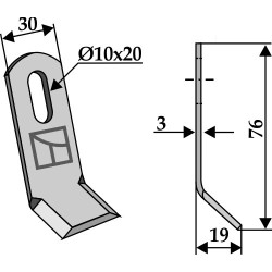 Couteau-Y 76x30mm - Fischer