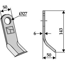Couteau-Y 143x50mm - Bomford - 7190315