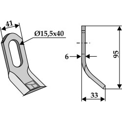 Couteau-Y 95x41mm - Bomford - 7190166Z