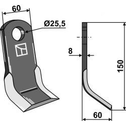 Couteau-Y 150x60mm - Ferri