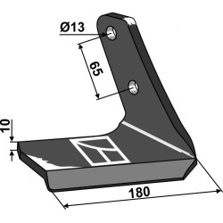 Soc à ailettes 180mm - droite - Amazone / BBG - 78708679 - 78708826