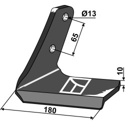 Soc à ailettes 180mm - gauche - Amazone / BBG - 78708678 - 78708825