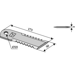 Couteau broyeur de paille - Claas - 0000652940