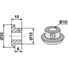 Entretoise pour couteau broyeur de paille - Claas - 060 016.0-3
