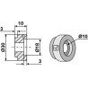 Entretoise pour couteau broyeur de paille - Claas - 060 015.0