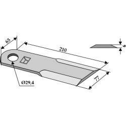 Couteau broyeur de paille - Taarup - 49.501.300