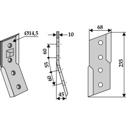 Couteau pour fossoyeuse - Maletti