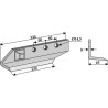 Couteau pour fossoyeuse - modèle gauche - Dondi - 607008