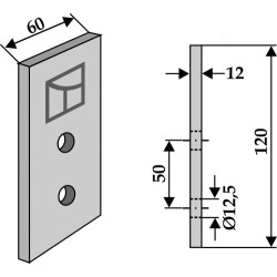 Couteau pour fossoyeuse - Dondi - 607026