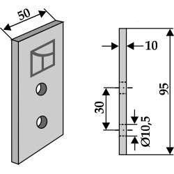Couteau pour fossoyeuse - Dondi - 607025