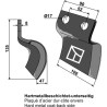 Couteau pour fossoyeuse - droit - Davis
