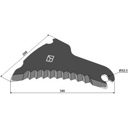 Couteau d'ensilage 340mm - Claas - 920.497.0