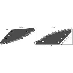 Couteau pour mélangeurs de fourrage - Unifeed
