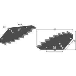 Couteau pour mélangeurs de fourrage - Shelbourne-Reynolds - 61481202