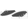 Couteau pour mélangeurs de fourrage - revêtement carbure - JF-Stoll - 8113800040 / 11380-0040
