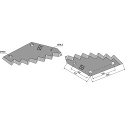 Couteau pour mélangeurs de fourrage - JF-Stoll - 811380034 / 1380-0034