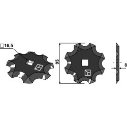Couteau pour mélangeurs de fourrage - Seko - 24479032