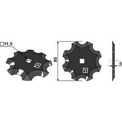 Couteau pour mélangeurs de fourrage - Seko - 244790541