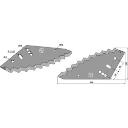 Couteau pour mélangeurs de fourrage - Kverneland - Taarup - KDM1050622