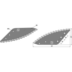 Couteau pour mélangeurs de fourrage - Seko - 24479003