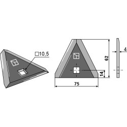 Couteau pour mélangeurs de fourrage - Kverneland - Taarup - KD1520046