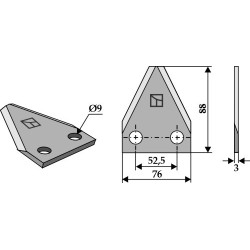 Couteau pour mélangeurs de fourrage - Faresin - 30842.8750