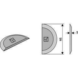 Couteau pour mélangeurs de fourrage à souder - Tatoma