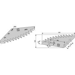 Couteau pour mélangeurs de fourrage - OMAS