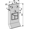 Couteau pour mélangeurs de fourrage, droit - AGM - C08005
